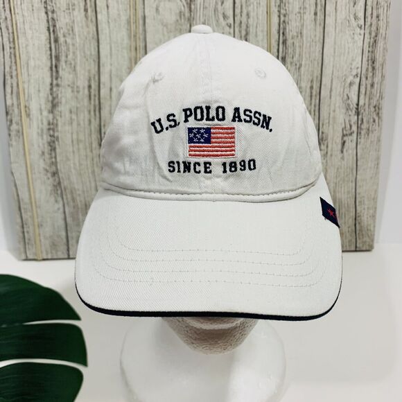 U.S. Polo Assn. White One Size Adjustable Hat Children’s Kids - Picture 1 of 9